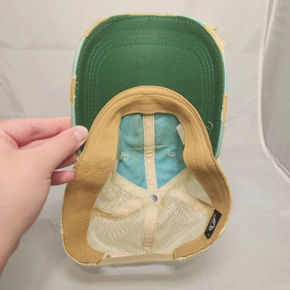 Like New The Goat Stock Ball cap Sky Blue Lake Mode Distressed Headmost Mesh Hat - Picture 12 of 12